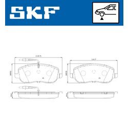 Sada brzdových platničiek kotúčovej brzdy SKF VKBP 80171 E - obr. 6