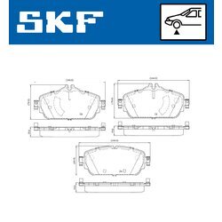 Sada brzdových platničiek kotúčovej brzdy SKF VKBP 80196 - obr. 2