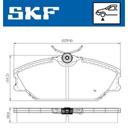 Sada brzdových platničiek kotúčovej brzdy SKF VKBP 80211 - obr. 6