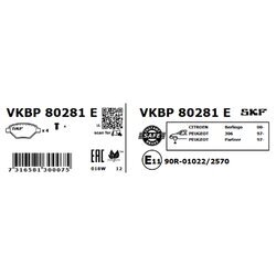 Sada brzdových platničiek kotúčovej brzdy SKF VKBP 80281 E - obr. 1