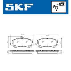 Sada brzdových platničiek kotúčovej brzdy SKF VKBP 80317