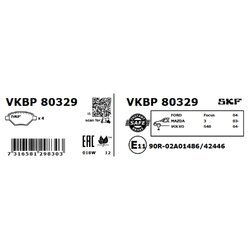 Sada brzdových platničiek kotúčovej brzdy SKF VKBP 80329 - obr. 1