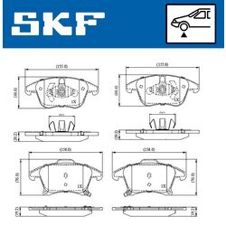 Sada brzdových platničiek kotúčovej brzdy SKF VKBP 80359 A - obr. 5
