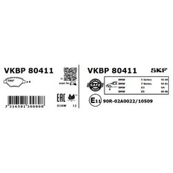 Sada brzdových platničiek kotúčovej brzdy SKF VKBP 80411 - obr. 5