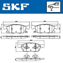 Sada brzdových platničiek kotúčovej brzdy SKF VKBP 80433 A