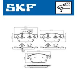 Sada brzdových platničiek kotúčovej brzdy SKF VKBP 80445 E