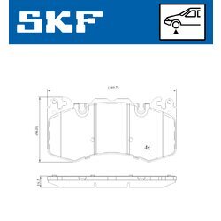 Sada brzdových platničiek kotúčovej brzdy SKF VKBP 80449 - obr. 2