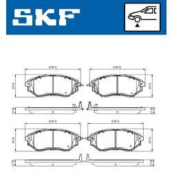 Sada brzdových platničiek kotúčovej brzdy SKF VKBP 80555 A - obr. 6