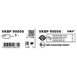 Sada brzdových platničiek kotúčovej brzdy SKF VKBP 90056 - obr. 5