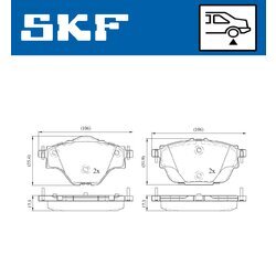 Sada brzdových platničiek kotúčovej brzdy SKF VKBP 90094 - obr. 6