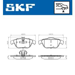 Sada brzdových platničiek kotúčovej brzdy SKF VKBP 90114