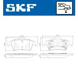 Sada brzdových platničiek kotúčovej brzdy SKF VKBP 90178 - obr. 5