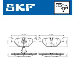 Sada brzdových platničiek kotúčovej brzdy SKF VKBP 90561