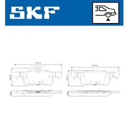 Sada brzdových platničiek kotúčovej brzdy SKF VKBP 90600