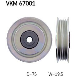 Vratná/vodiaca kladka rebrovaného klinového remeňa SKF VKM 67001