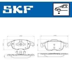 Sada brzdových platničiek kotúčovej brzdy SKF VKBP 80005 - obr. 4
