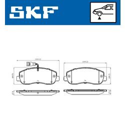 Sada brzdových platničiek kotúčovej brzdy SKF VKBP 80011 E - obr. 8