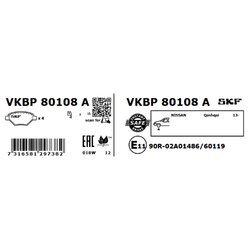 Sada brzdových platničiek kotúčovej brzdy SKF VKBP 80108 A - obr. 1
