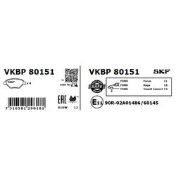 Sada brzdových platničiek kotúčovej brzdy SKF VKBP 80151 - obr. 4