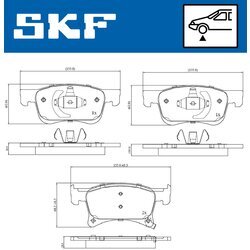 Sada brzdových platničiek kotúčovej brzdy SKF VKBP 80301 A