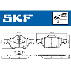 Sada brzdových platničiek kotúčovej brzdy SKF VKBP 80309 - obr. 2