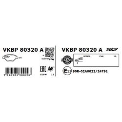 Sada brzdových platničiek kotúčovej brzdy SKF VKBP 80320 A - obr. 2