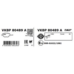 Sada brzdových platničiek kotúčovej brzdy SKF VKBP 80489 A - obr. 2