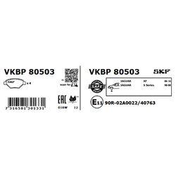 Sada brzdových platničiek kotúčovej brzdy SKF VKBP 80503 - obr. 1