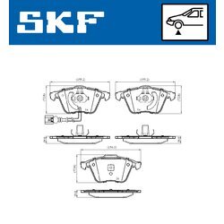 Sada brzdových platničiek kotúčovej brzdy SKF VKBP 80586 E
