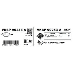 Sada brzdových platničiek kotúčovej brzdy SKF VKBP 90253 A - obr. 1