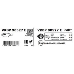 Sada brzdových platničiek kotúčovej brzdy SKF VKBP 90527 E - obr. 1