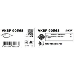 Sada brzdových platničiek kotúčovej brzdy SKF VKBP 90568 - obr. 1