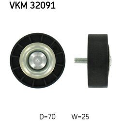Vratná/vodiaca kladka rebrovaného klinového remeňa SKF VKM 32091