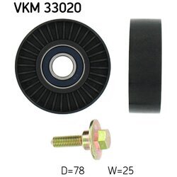 Vratná/vodiaca kladka rebrovaného klinového remeňa SKF VKM 33020