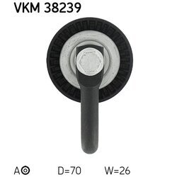 Napínacia kladka rebrovaného klinového remeňa SKF VKM 38239 - obr. 3