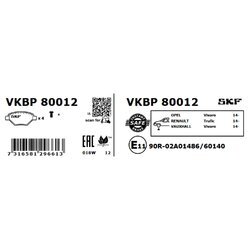 Sada brzdových platničiek kotúčovej brzdy SKF VKBP 80012 - obr. 5