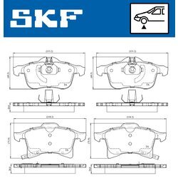 Sada brzdových platničiek kotúčovej brzdy SKF VKBP 80043 A - obr. 4