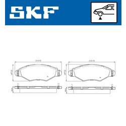 Sada brzdových platničiek kotúčovej brzdy SKF VKBP 80064 - obr. 6
