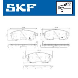 Sada brzdových platničiek kotúčovej brzdy SKF VKBP 80175 A