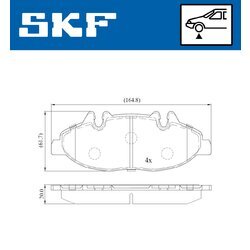 Sada brzdových platničiek kotúčovej brzdy SKF VKBP 80206 E - obr. 5