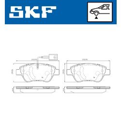 Sada brzdových platničiek kotúčovej brzdy SKF VKBP 80227 E - obr. 2