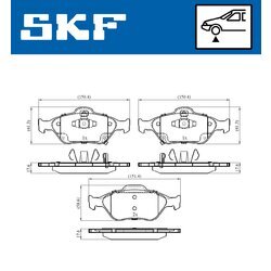 Sada brzdových platničiek kotúčovej brzdy SKF VKBP 80295 A - obr. 6