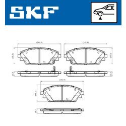 Sada brzdových platničiek kotúčovej brzdy SKF VKBP 80341 A