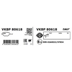 Sada brzdových platničiek kotúčovej brzdy SKF VKBP 80618 - obr. 2
