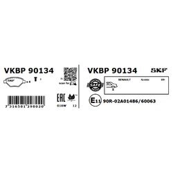 Sada brzdových platničiek kotúčovej brzdy SKF VKBP 90134 - obr. 4
