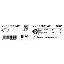 Sada brzdových platničiek kotúčovej brzdy SKF VKBP 90142 - obr. 1