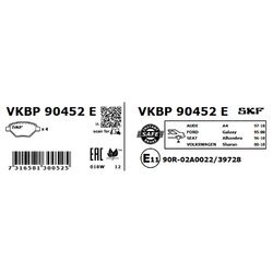 Sada brzdových platničiek kotúčovej brzdy SKF VKBP 90452 E - obr. 2