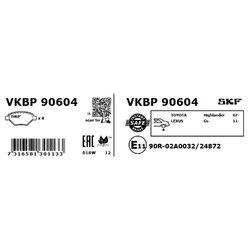 Sada brzdových platničiek kotúčovej brzdy SKF VKBP 90604 - obr. 2