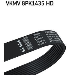 Ozubený klinový remeň SKF VKMV 8PK1435 HD