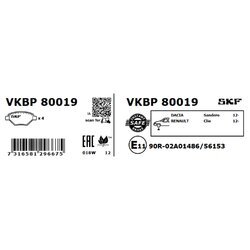 Sada brzdových platničiek kotúčovej brzdy SKF VKBP 80019 - obr. 5